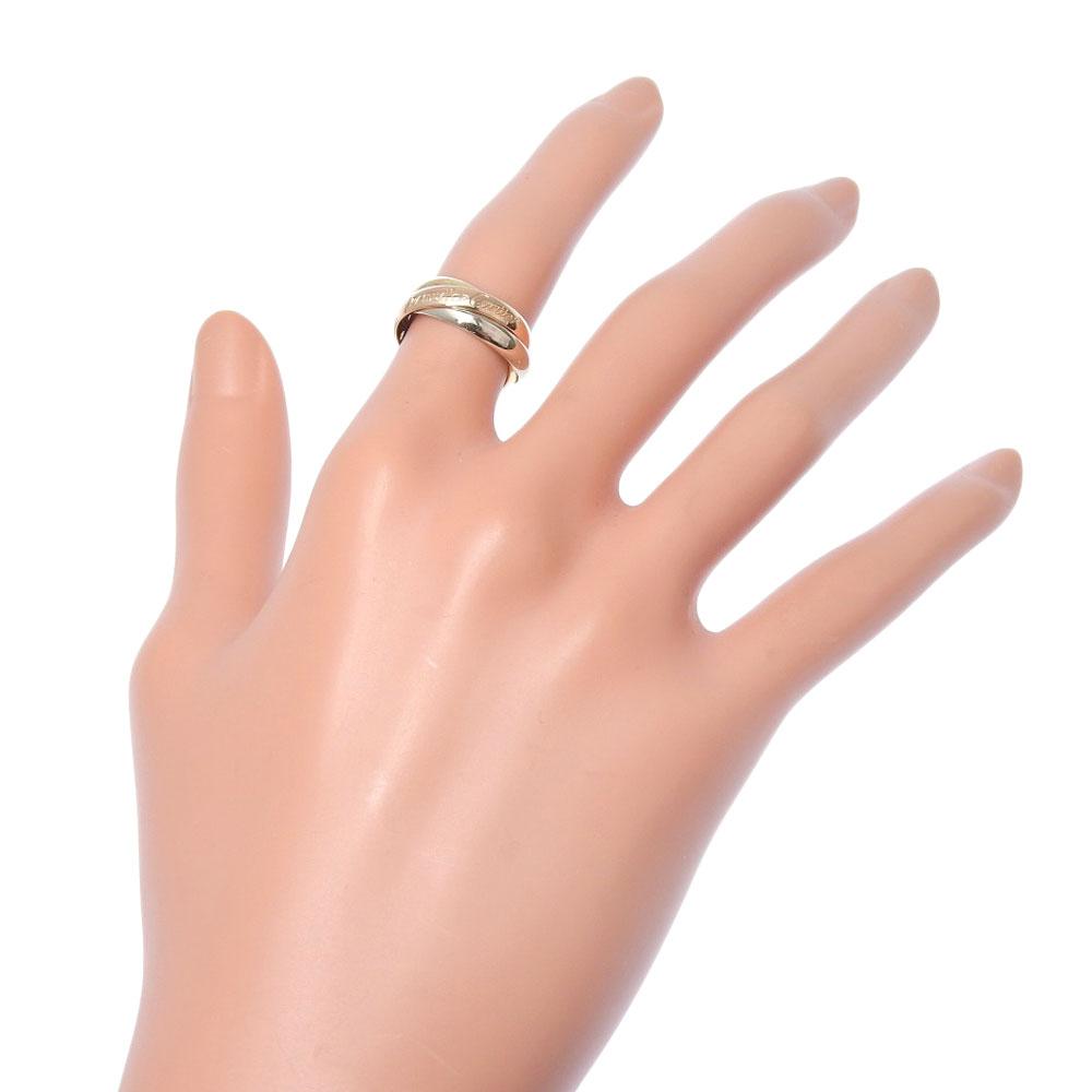 CARTIER Trinity Ring K18 Gold (YGxPGxWG) #4.9(US Size) 7g Women Used