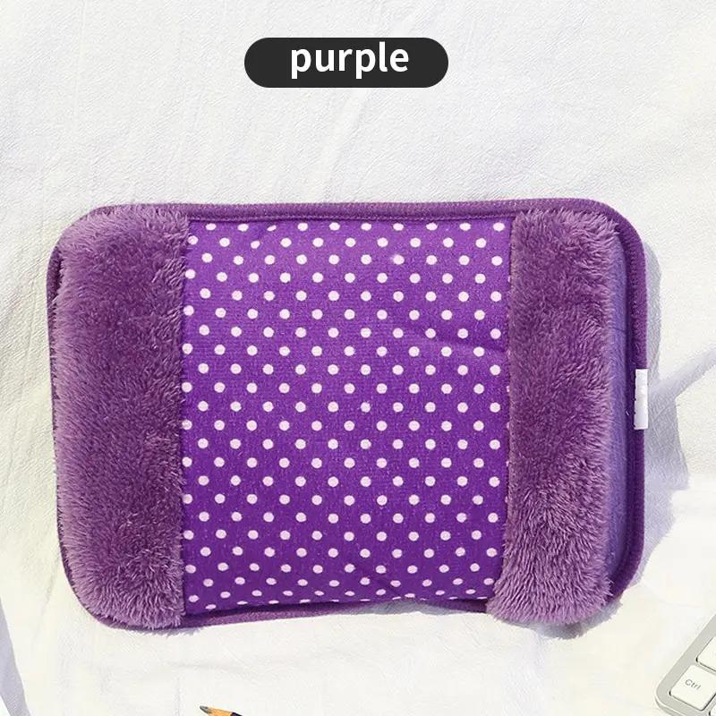 Dot Pattern Electric Hot Water Bag 500W 220V Rechargeable Winter Hand Warmer Double Insert for Cold Weather Comfort