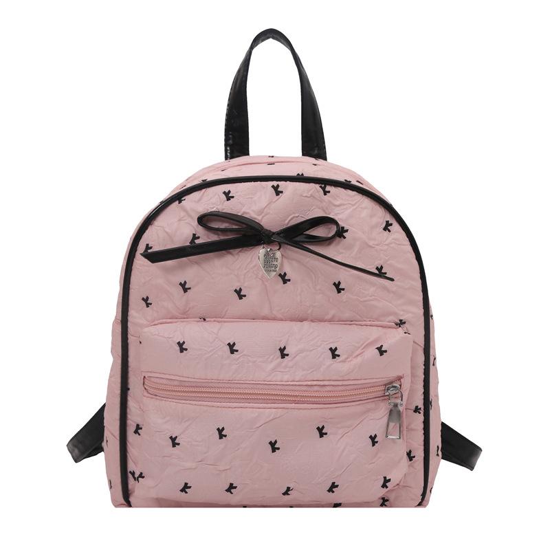Schoolbag Trendy Foreign Versatile New Fashion Backpack Women's Polka Dot Bow Cute Niche College Backpack Women's Bag