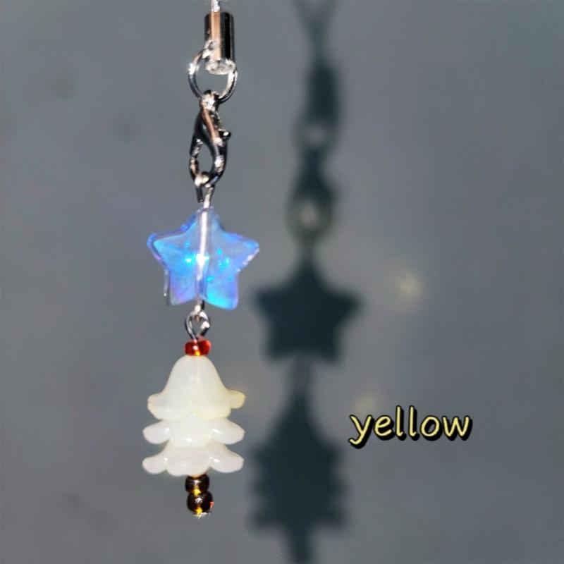 Fashion Star Christmas Tree Phone Charm Straps Car Keys Hanging Pendants Y2K Bag Decoration Lanyard Purse Accessories