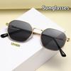 Deluxe Retro Square Frame Sunglasses Fashion Women UV400 Metal Full-frame Glasses Men Driving Sun Protection Shades Eyeglasses