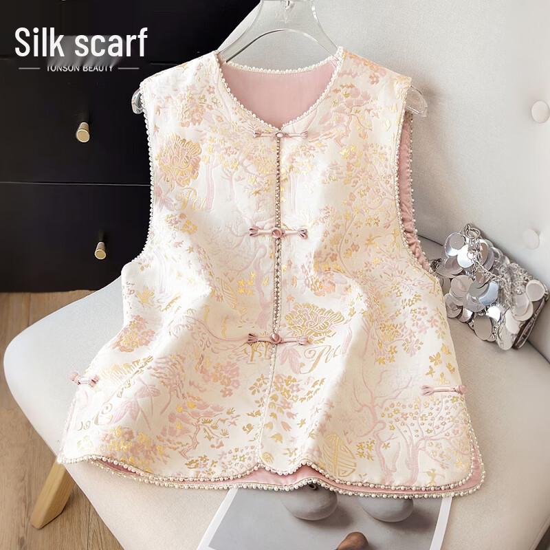 Women s New Chinese Style Jacquard Vest L
