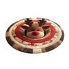 Winter Festive Room Accent Christmas Round Rug, 3D Illusion Mat, Holiday Carpet, Soft Gnome Deer Party Floor Decoration Santa House Rug for