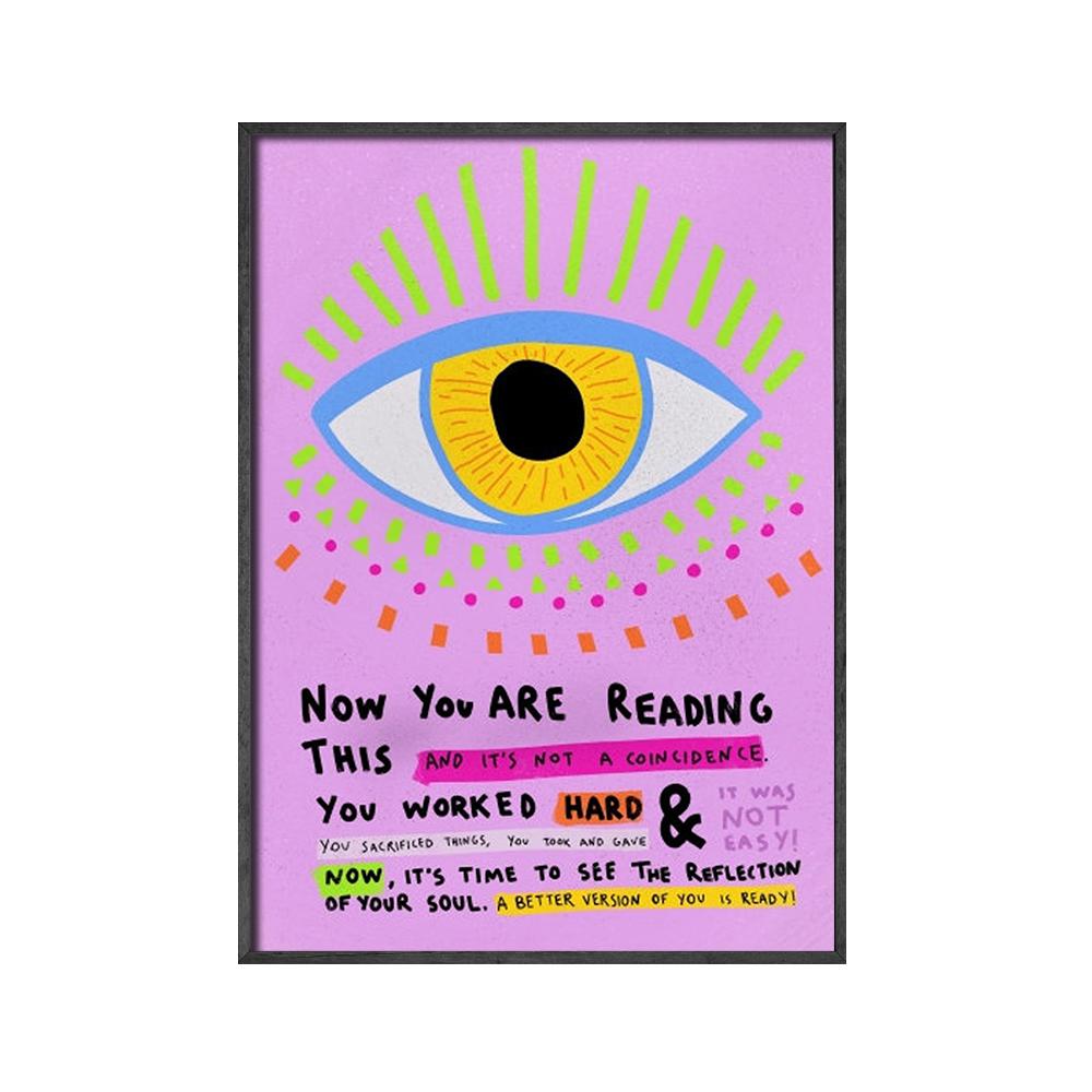 Feminist Cartoon Art Print Painting Motivational Quote Positivity Self Care Canvas Posters Girls Room Wall Home Decor Pictures