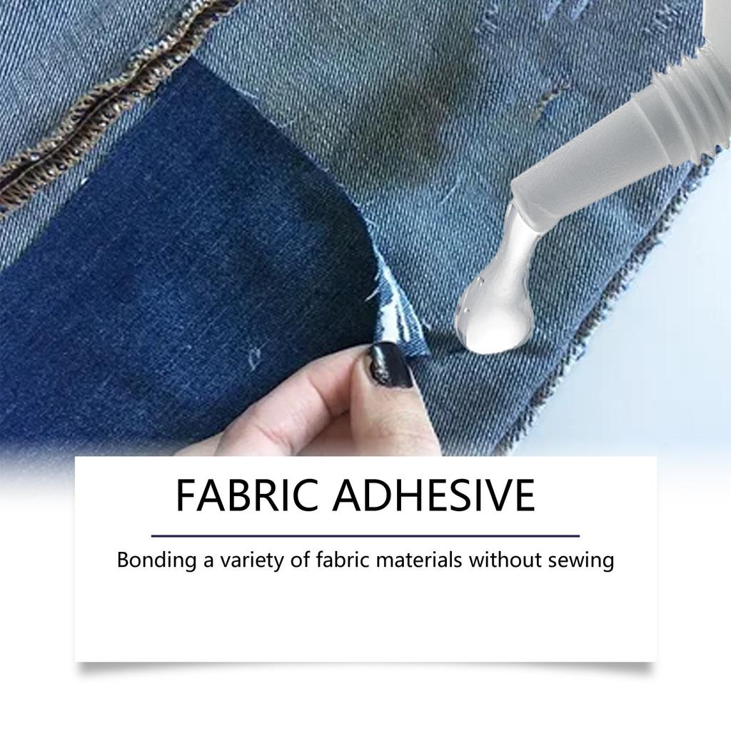 Universal Fabric Glue, Suitable For Cotton, Linen, Denim And Leather, No Sewing Required, Quick Bonding, Water-resistant, For Home DIY Handicra 50ml