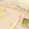 50Pcs Colorful Crochet Stitch Markers Kit Metal Crochet Stitch Markers for Crocheting Clothing Tag DIY Craft with Storage Box