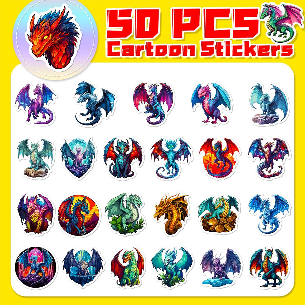 10 30 50Pcs Wings Of Fire Dragon Animal Cartoon Anime Stickers Skateboard Laptop Motorcycle Phone Car Luggage Waterproof Sticker