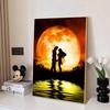 Disney Diamond Painting Couple Silhouette Under The Full Moon Romantic Theme Illustration Mosaic Handmade Hobby DIY Gift Home Decoration Embroidery