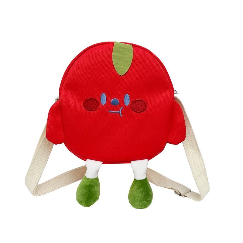 

Женская японская милая сумка кроссбоди в виде яблока - Большая круглая наплечная сумка красный