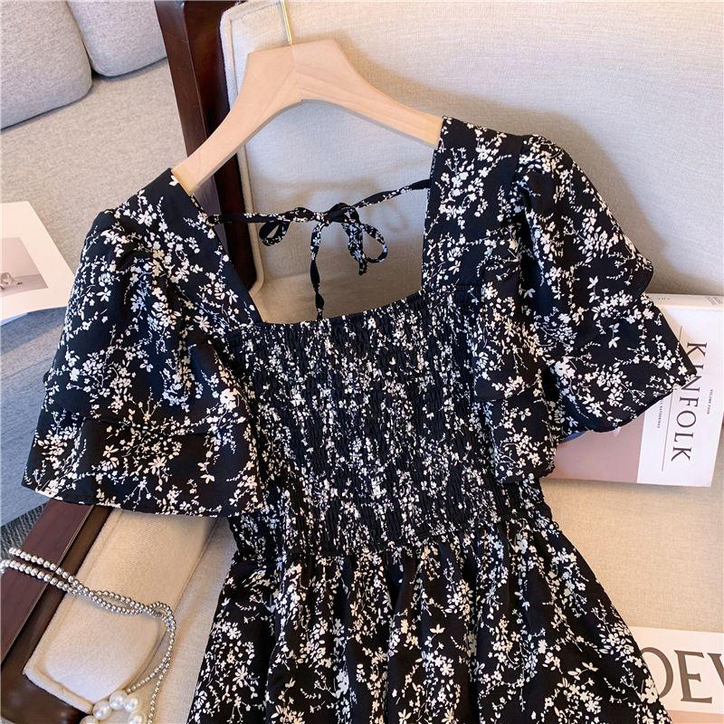 Elegant Plus Size French Style Chiffon Dress To Hide Belly and Look Young