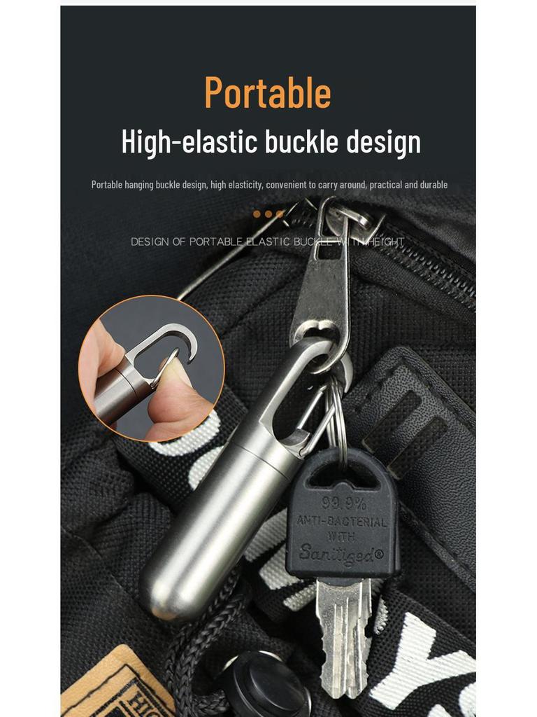 Wasserdichte Hänge-Pillendose aus Reintitan: Tragbare versiegelte Aufbewahrung für Medikamente