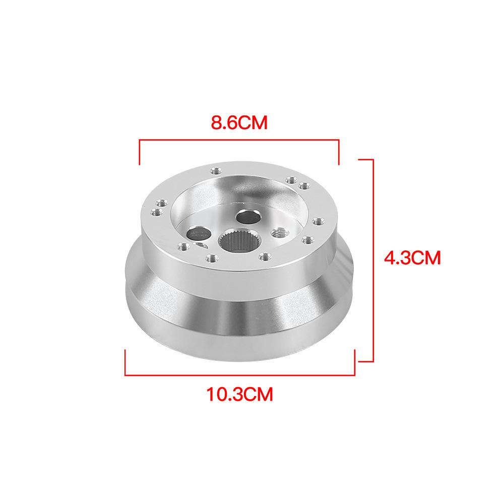 Steering Wheel Polished Short Hub Adapter 5 & 6 Hole Ididit, GM, Chevy B Silver