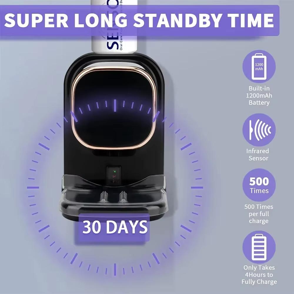 Automatic Electric Wall-Mounted Toothpaste Dispenser with Sensor USB Removable Bathroom Accessories 3 Modes Smart Toothpaste