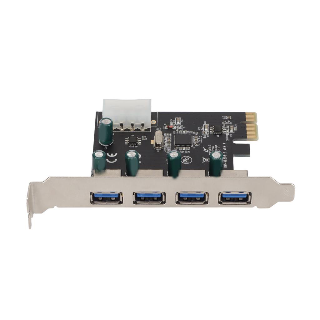 PCIE To USB3.0 Expansion Card 4 Ports PCI Express X1 Interface High Speed Stable Transfer Adapter Card