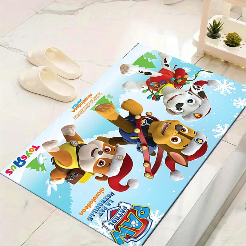 1Pc Paw Patrol Christmas Spirit Rug Office Carpet Indoor Outdoor Doormat Nonslip Soft And Comfortable Living Room Christmas Halloween Gift D91879