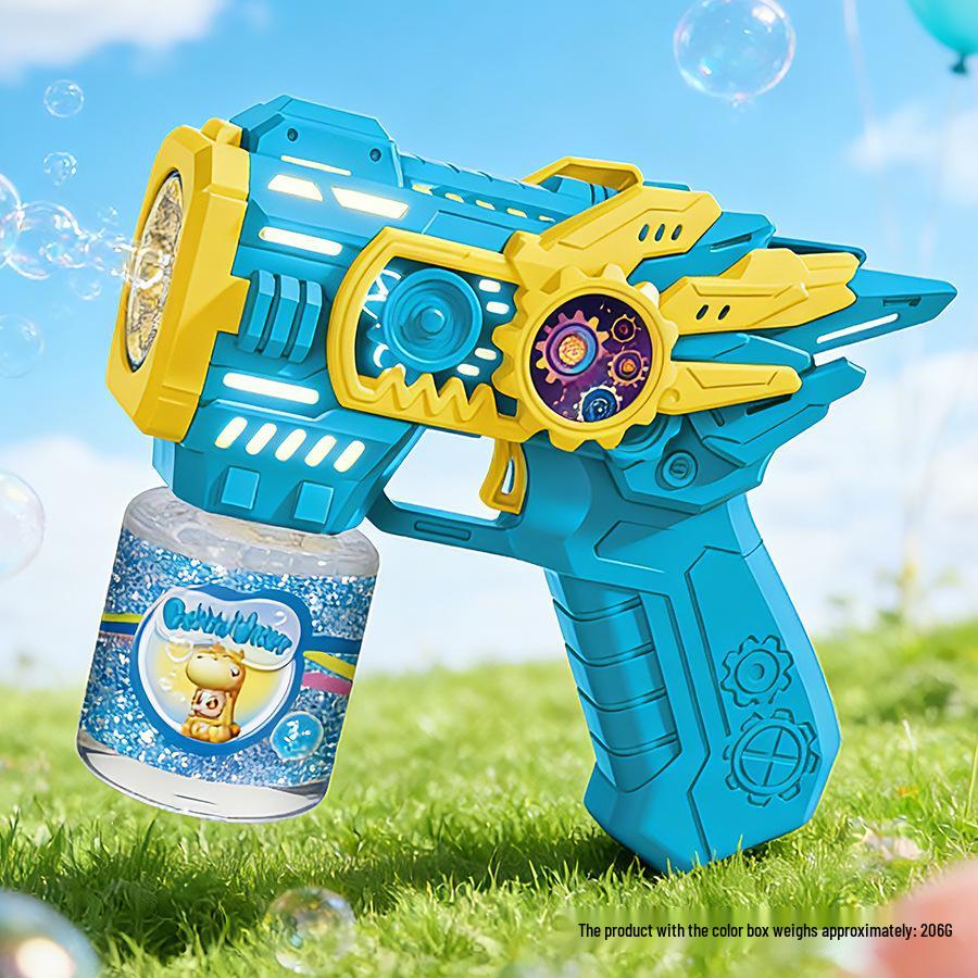 Electric Cartoon Bubble Gun for Kids with Sound & Light - Automatic Bubble Blower, Popular Street Stall Toy