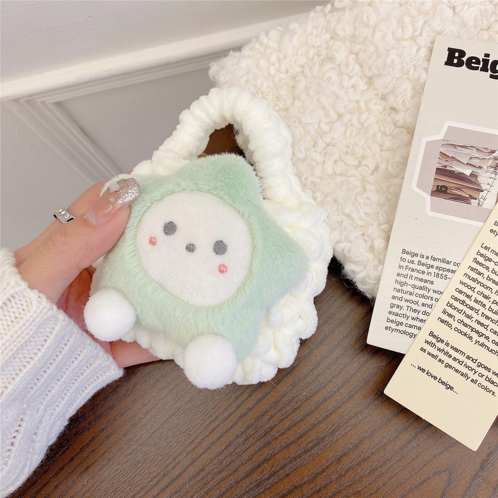 Autumn and Winter Plush New Application Apple AirPods 1 Generation Bluetooth Headset Case Pro1 Headset Bag Universal 1st Generation