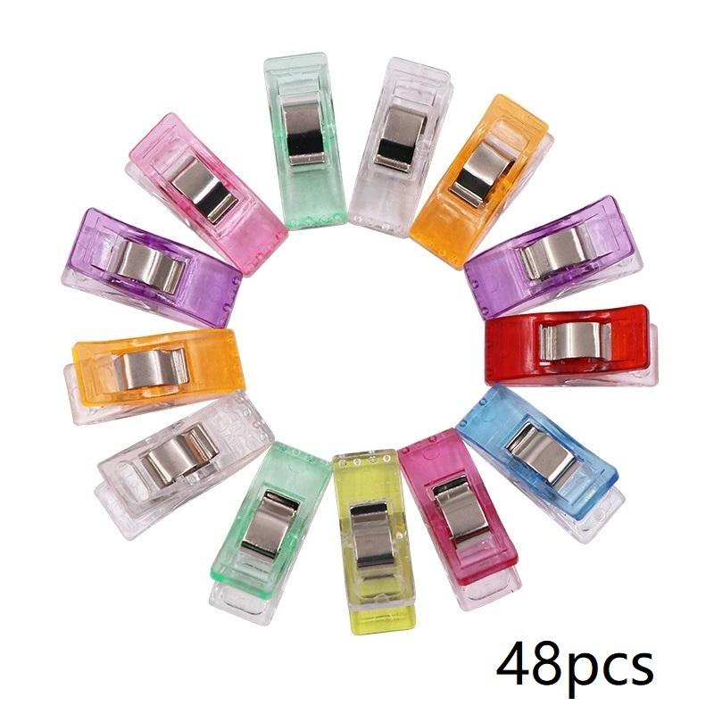 Sewing Clips Colorful Clips Multipurpose Plastic Craft Crocheting Knitting Safety Clothing Clips Color Binding Clips Paper