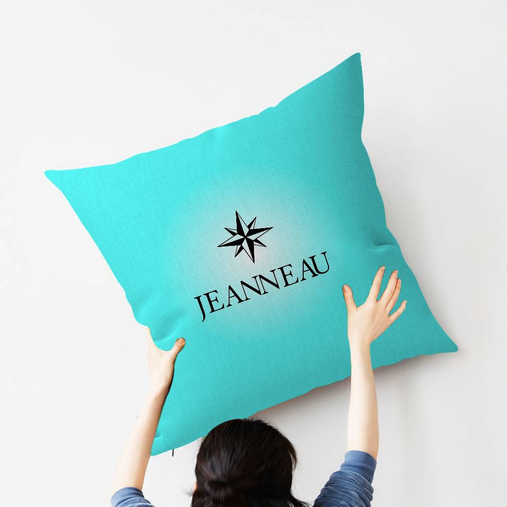 Jeanneau Logo Personalized Pillow Dust Cover Bedroom Kids Party Decoration Pillowcase Birthday Children Gift