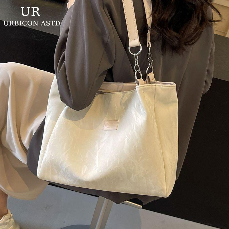

Bag Female Advanced Texture Niche Style Work Shoulder Bag Beige
