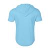 Summer New Men's Hooded Sports Fitness Versatile Casual Short Sleeved T Shirt