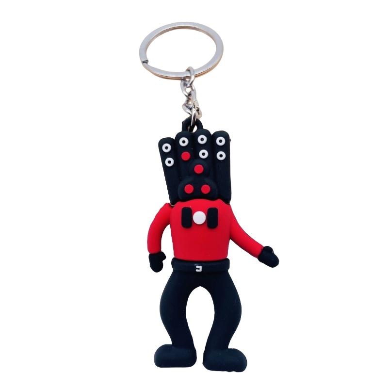 Toilet Skibidi Keychain Cute Pendant Ring Key Holder Bag Charm Gifts Decoration