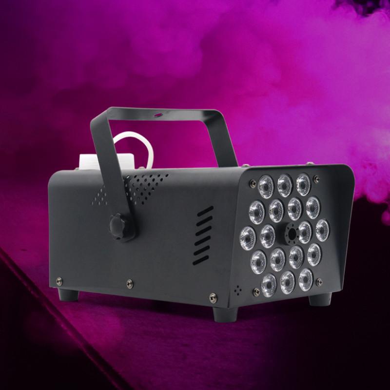500W Portable Stage Smoke Machine 18 LED Halloween Party Fog Machine Small DISCO Atmosphere Equipment