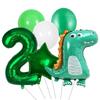 Crown Green Dinosaur Balloon Set for Children's Birthday Party Scene Decoration and Arrangement