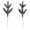 100pcs Simulated 5-Pronged Christmas Plastic Pine Needles Artificial Pine Branches Green Plants Christmas Tree Home Decoration Photography Props