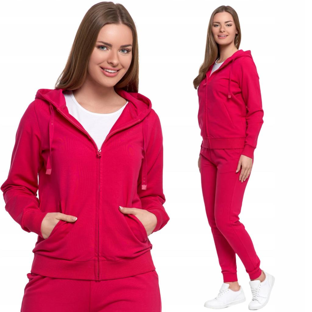 Women's Cotton Hooded Sweatshirt with Zipper, Soft, Fashionable, MORAJ L PINK