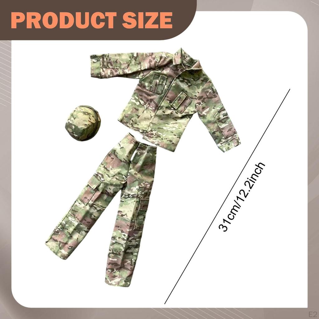 1:6 Action Figure Clothes,Miniature Clothing Uniform Suit Mini Cosplay Coat Pants Model Doll Costume