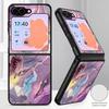 Watercolor Marble Case For Samsung Galaxy Z Fold 8 Ultra 7 6 5 Fold8 Fold7 Fold6 Luxury Leather Skin Hard Folding Phone Cover