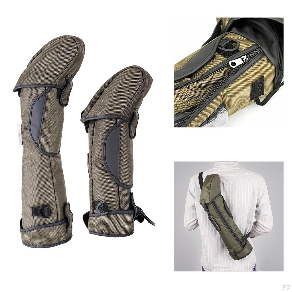 Bird Watching Telescope Bag Green Versatile Shock Absorbing Nylon Spotting Scope Organization