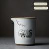 Chinese Retro Ru Kiln Ceramic Fair Cup Tea Strainer Hand-painted Cute Cat Teacup Handmade Tea Infusers Tea Set Accessories
