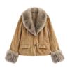 European & American Women's Faux Fur Suede Jacket - French Style Fashionable Suit