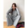 Dorothy Korean Design Air Cotton Buttoned Two-Piece Long Sleeve Women's Sweatshirt