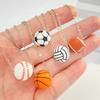 Unique Sports Balls Neckchains Stylish Pendant Necklace for Jewelry Collectors