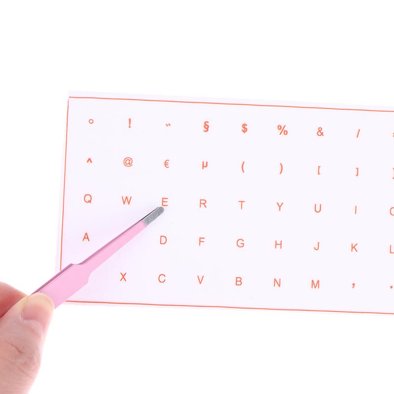 German Tear-Off Film Keyboard Sticker With Tweezers Desktop Laptop Key Sticker Single Film Universal Transparent Sticker