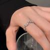 Irregular-shaped Star-shaped Zirconia Open Ring for Women, Light Luxury, High-end, Small Finger Ring with Unique Design, Vintage Style Ring