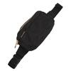 Outdoor Sports Waist Bag Black Fashionable Water Resistant Zipper Chest Messenger Bag for Hiking Black 7.1 X 5.1 X 2.2in