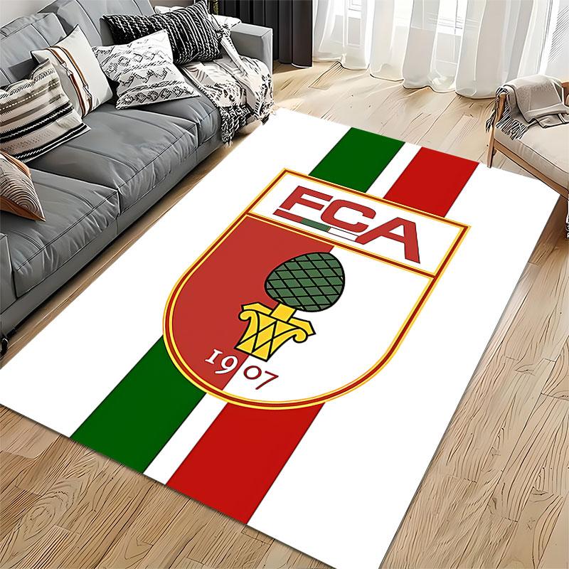 Green-Red FCA Logo Carpet Design suitable as a non-slip mat for the living room or bedroom sofa