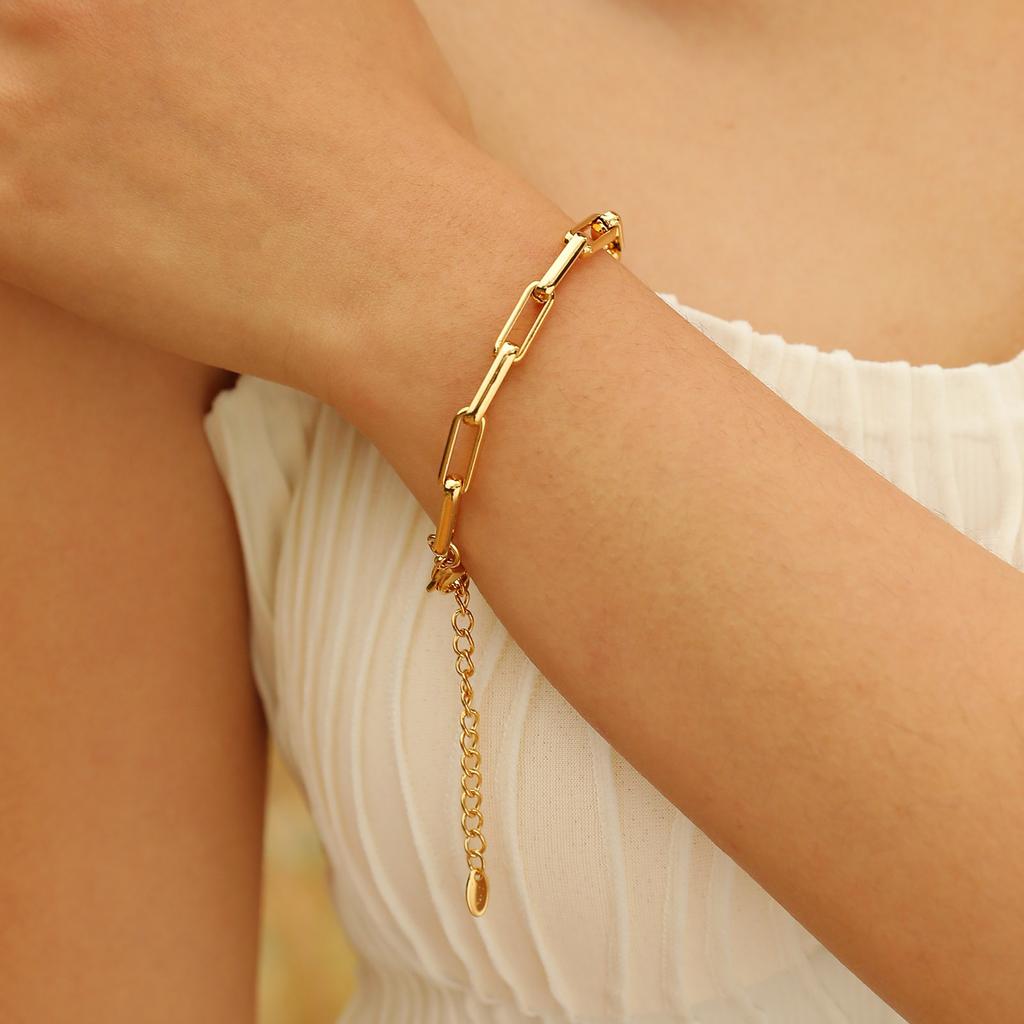 Bracelets Stainless Steel Bracelet 18K Gold Simple Personality Fashion