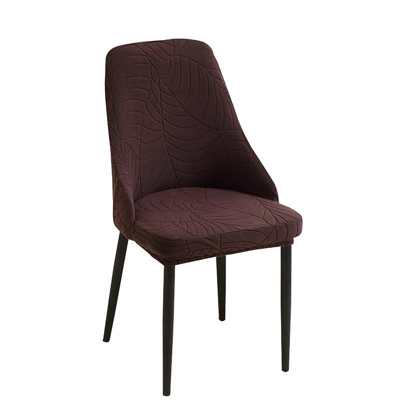 Leaves Jacquard Curved Chair Covers Elastic Small Arm Dining Chair Cover Chairs Seat Slipcovers For Living Room Party El Home