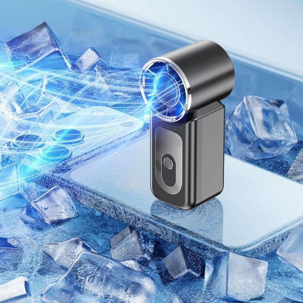 199 Adjustable Gears Handheld Turbo Fan LED Display Small Electric Fan Mini Fan  Summer Cooling