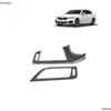 Carbon Fiber Interior Trim Set for BMW 5 Series: Center Console, Gear Shift, Multimedia Lift Panel, and Air Vents.