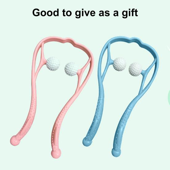 1/2 szt. Masażer szyi Shiatsu do relaksacji mięśni Ergonomiczny uchwyt Regulowane piłki dociskowe Nieelektryczny ręczny masażer do domu, biura, podróży