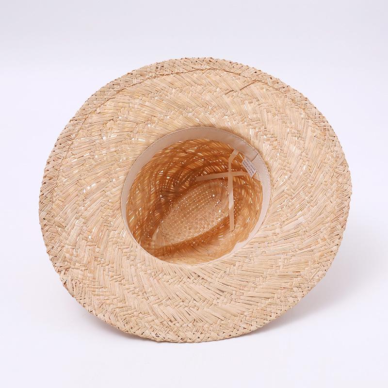 Summer New Jazz Natural Lafite Straw Hat Women's Casual Versatile Fashion Wide-brimmed Light and Breathable Sunshade Sunscreen Hat