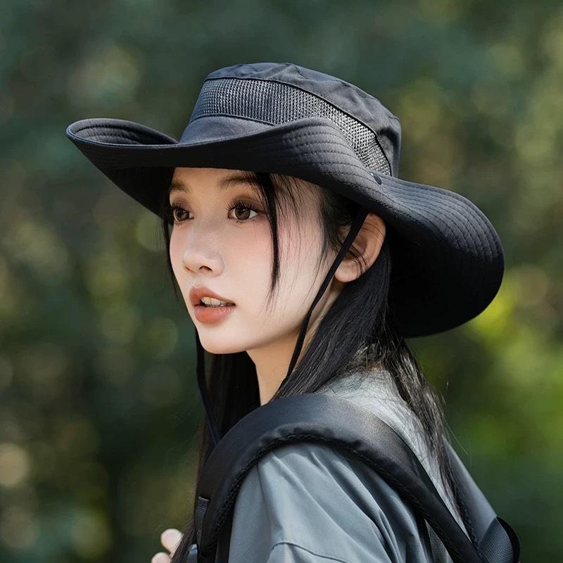 Outdoor mountaineering camping sun protection hat women's UV protection sun hat summer light breathable sun hat men