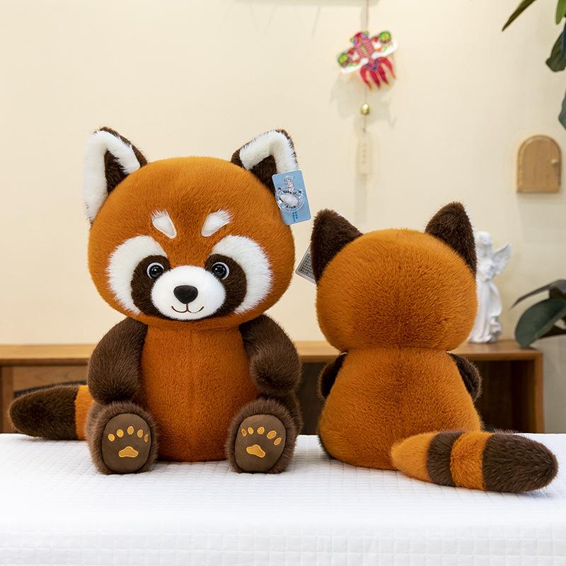 Cute Little Raccoon Plush Toy Cartoon Cute Panda Doll Simulate Sitting Doll Zoo Gift