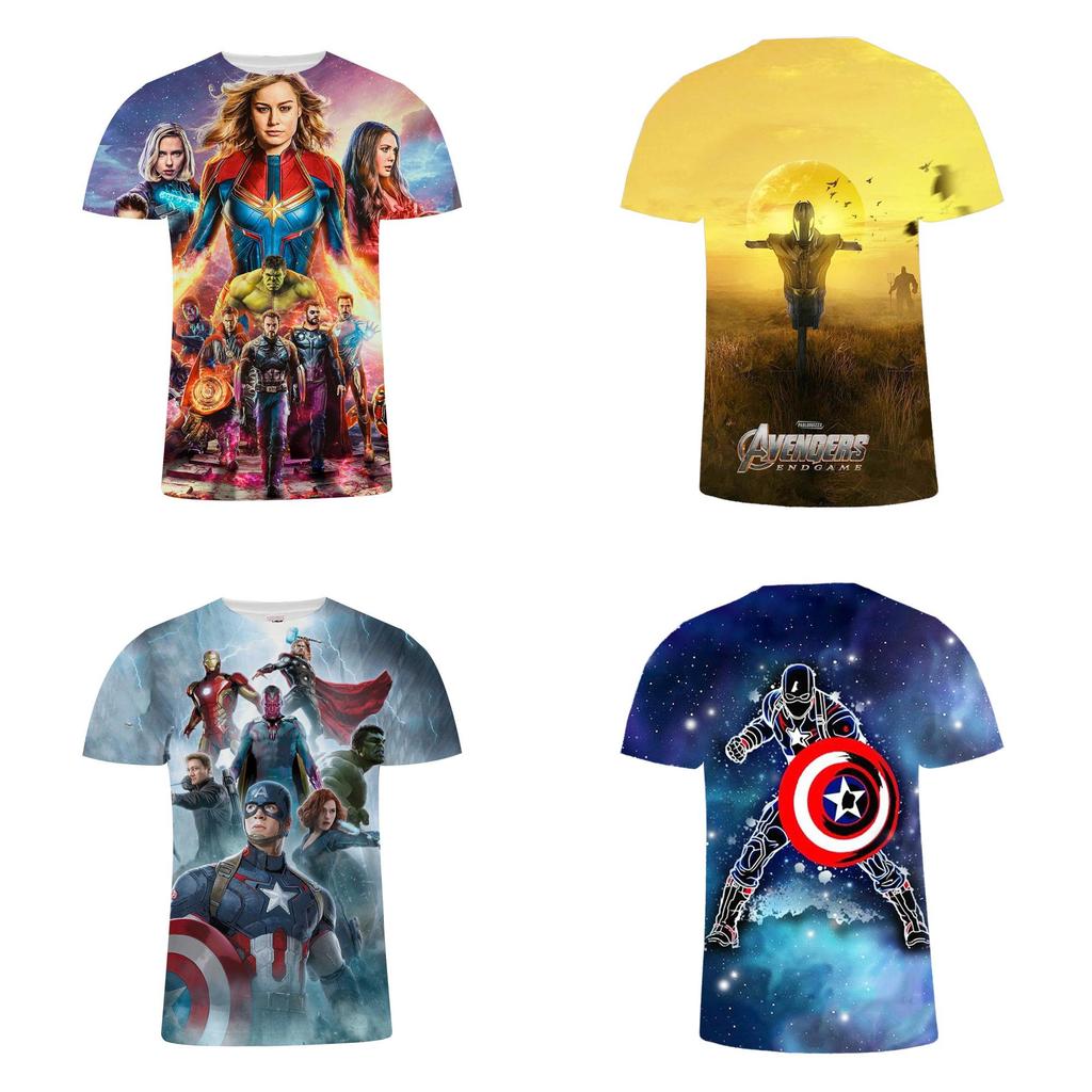 Avengers 4 Endgame T-shirt Superhero 3d Short Sleeve Stylish Casual Tee Top